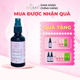 Xịt dưỡng tóc Premium Hair Growth Spray 50ml, nguyên liệu tự nhiên, giúp tóc chắc khỏe và giảm gãy rụng