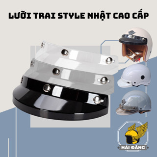 Lưỡi trai gắn mũ bảo hiểm STYLE NHẬT Napoli, vành gắn nón 1/2, 3/4 đầu cao cấp