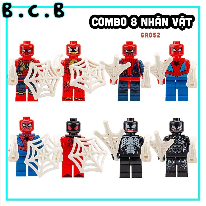 Iron Man Combo 8 Nhân vật Giá rẻ Mô hình Nhân vật Siêu Anh Hùng Mô hình Iron Man Người Sắt GR048-GR0