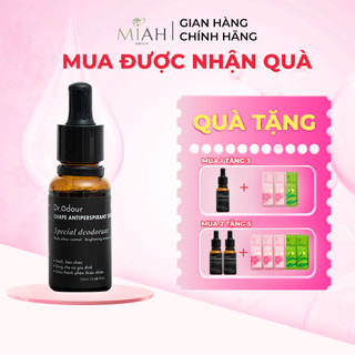 Serum khử mùi cơ thể Dr. Odour 20ml hương nước hoa cô đặc, khử hôi nách, hôi chân hết thâm sáng da
