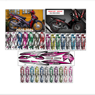  Tem rời mẫu lửa dán xe wave rsx đời 2014-2019 chất liệu decal 3 lớp không phai màu không ố vàng 