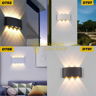 Đèn hắt tường B052 - 2 đầu chống nước,  6w-8w  sang trọng hiện đại, Led vàng