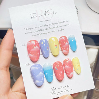 Nail box mẫu đáng yêu thiết kế theo yêu cầu form móng up