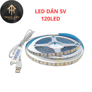 Led dây dán 5V-120Led bản rộng 8mm siêu sáng,Dây led dán 3 chế độ điện áp 5V làm tranh đèn led
