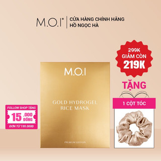 [GIẢM GIÁ SỐC + QUÀ] Mặt nạ gạo M.O.I Hydrogel vàng 28gr