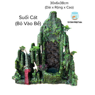 THÁC CÁT LÀM SẴN TRANG TRÍ HỒ CÁ NON BỘ 36x12x36CM CÓ TẶNG CÁT NO1