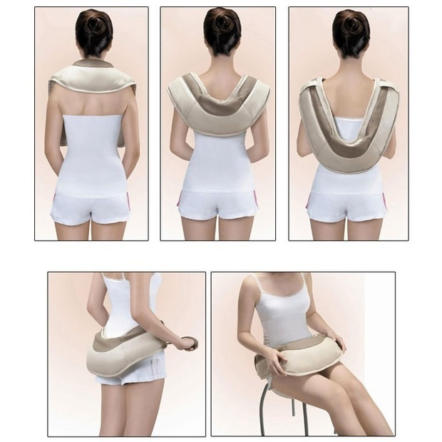 Máy massage đấm lưng vai cổ gáy KAW, Đai Massage Cổ Vai Gáy Giảm Mệt Mỏi Căng Thẳng