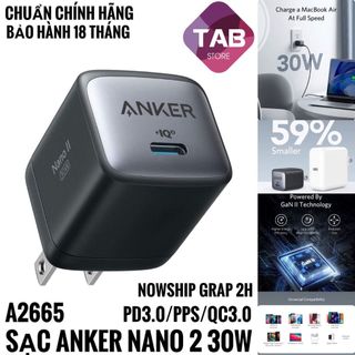 Củ sạc anker nano 2 30w iq 3.0 và pd/pps - a2665