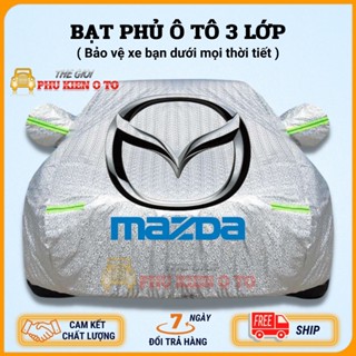 Bạt Phủ Xe Ô Tô Mazda 2, Mazda 3, Mazda 6, CX5, CX8, CX9, BT50, Chất Liệu Bạt Tráng Nhôm 3 lớp