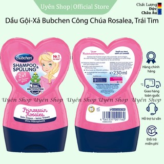Dầu gội xả 2in1 bubchen công chúa rosalea hàng đức, giúp tóc bé suôn mượt, ngát hương thơm 230ml