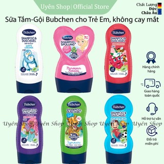 Sữa Tắm Gội Bubchen cho Trẻ Em Số 1 tại Đức, Sạch Da, Dưỡng Ẩm, Không Gây Cay Mắt, Thơm Mát 230ml