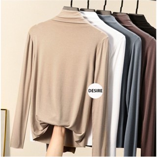 Áo thun dài tay cổ lọ chất thun cotton lạnh phong cách thu đông 2023 AN-02