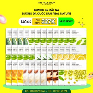 Combo 36 mặt nạ cấp ẩm the face shop real nature 20g