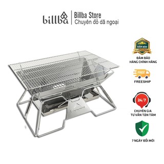 Bếp nướng than hoa inox không gỉ cao cấp dã ngoại gấp gọn Campingmoon MT03 - Family Travel