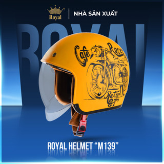 Mũ Bảo Hiểm 3/4 Royal M139 TEM Kính Âm - Size M/L/XL/XXL - Hàng Chính Hãng Bảo Hành 12 Tháng