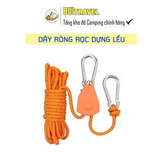 Dây dựng lều 4m-4mm căng dây lều cắm trại khoá chuyên dụng ròng rọc dây phản quang - bụi travel
