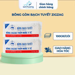 Bông gòn ZigZag Bạch Tuyết thấm nước 100gr