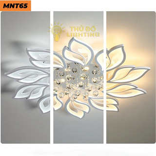 Đèn mâm ốp 2046 pha lê sang trọng, hiện đại- led 3 chế độ, bảo hành 12 tháng