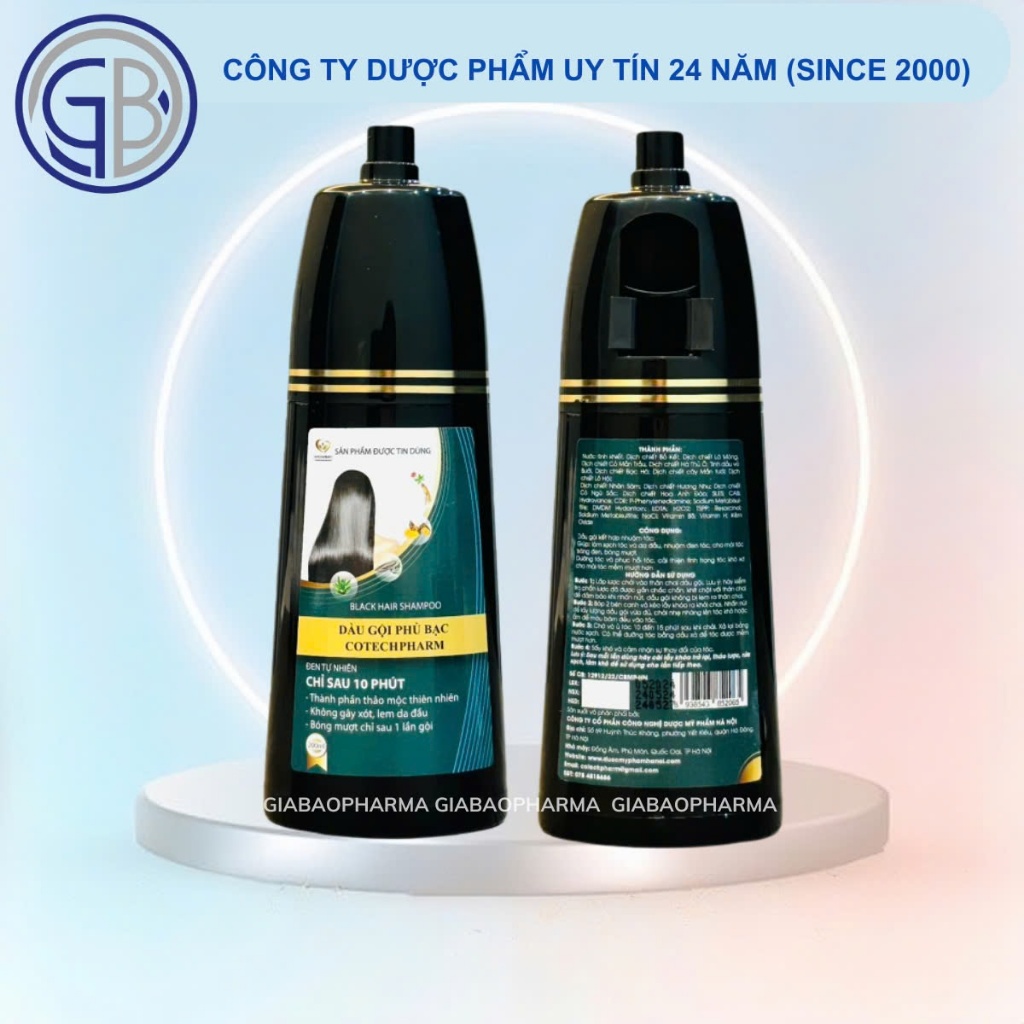 Dầu gội phủ bạc cotechpharm hỗ trợ làm đen tóc