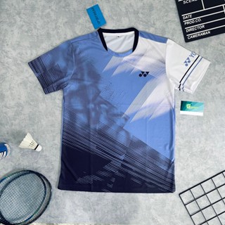  ÁO YONEX CẦU LÔNG NAM NỮ MÀU TÍM ĐEN - Chất vải thun mè siêu mát 