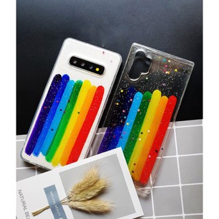 Ốp Lưng Samsung Galaxy Note 10 Plus / Note 10 / S10 Plus / S10  / Note 9 Trong Suốt Họa Tiết Cầu Vồng