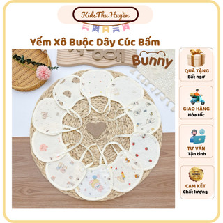 Khăn yếm cho bé ,Yếm đeo cổ có dây cúc bấm cho bé từ sơ sinh tới 2 tuổi