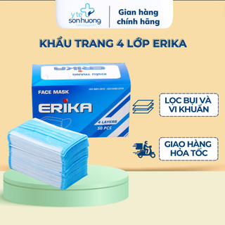 Khẩu Trang Y Tế 4 Lớp Cao cấp Erika hộp 50 cái.