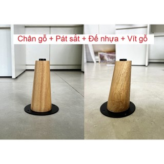 COMBO 2/4/5/6 chân gỗ 12cm thẳng/xéo (ĐÃ SƠN PU HOÀN THIỆN) - PHÍ SHIP RẺ