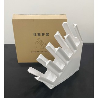 Kệ úp ly nhựa xéo 4 ngăn