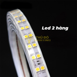 Dây led trần đèn led dây đui đơn  2835 trang trí nhà, hắt led trần thạch cao_2 hàng bóng