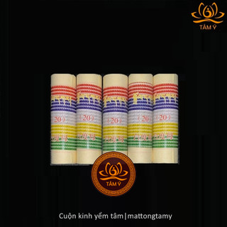 Cuộn Kinh (COMBO 10 CUỘN) Yểm Tâm Tượng/Pháp Bảo (Liên Hoa Sinh - Tara - Thần Tài - Dược Sư...)