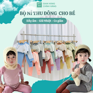 [Dày Ấm] Bộ Nỉ Cho Bé Trai, Gái / Bộ Thu Đông Dài Tay Cho Bé Cao Cấp [Mềm Mịn - Co Giãn Tốt] Mã BN-01