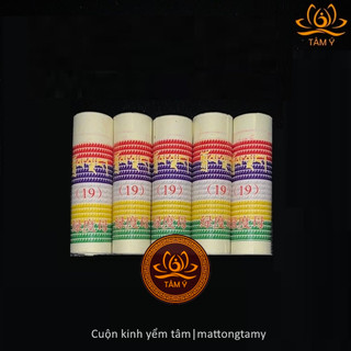 Cuộn Kinh (COMBO 10 CUỘN) Yểm Tâm Tượng/Pháp Bảo (Liên Hoa Sinh - Tara - Thần Tài - Dược Sư...)