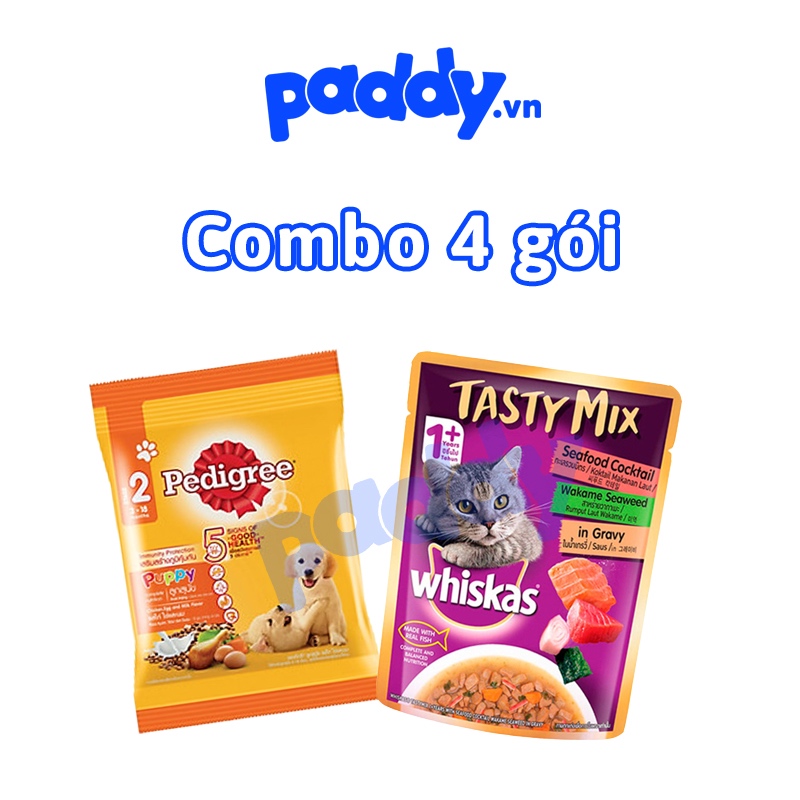 [Quà tặng] Combo 4 Gói Pate Whiskas Pedigree