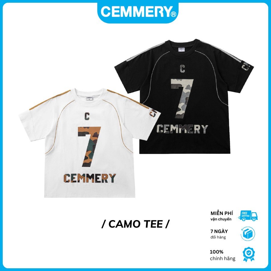 Áo Thun CEMMERY Local Brand Chính Hãng Camo Tee 2 Màu Áo Thun Unisex Nam Nữ - Áo Phông Unisex Local brand