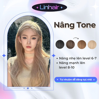 Màu nhuộm NÂNG TÔNG không hại tóc kèm dụng cụ nhuộm tóc và hấp phục hồi collagen Linhair