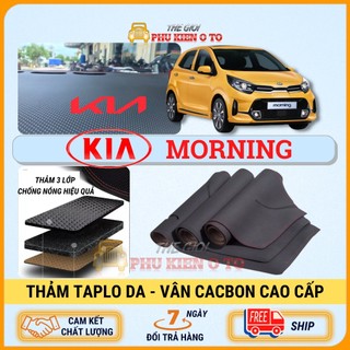 Thảm taplo Kia MORNING 2012 - 2022 da Cacbon cao cấp, chống nóng ô tô hiệu quả