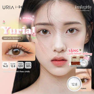 Kính áp tròng hiệu ứng phủ bóng YURIAL SERUM BROWN chính hãng URIA I-DOL | HSD 6-12 tháng | Lens cận | LENSFORGIRLSS