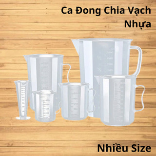 Ca Đong Bằng Nhựa PP (Nhiều Size). Ca Chịu Nhiệt Từ 20 Độ C - 100 Độ C.