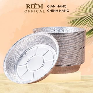Khay Giấy Bạc Lót Nồi Chiên Không Dầu Lò Nướng Khuôn Đĩa Nhôm Đựng Thức Ăn Thực Phẩm RIEM