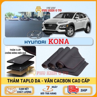 Thảm taplo Hyundai Kona 2018 - 2021 da Cacbon cao cấp, chống nóng ô tô hiệu quả