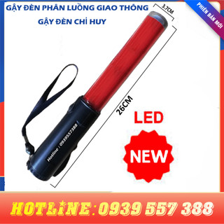 GẬY ĐÈN CHỈ HUY GIAO THÔNG 1 MÀU, GẬY PHÂN LUỒNG GIAO THÔNG CÓ ĐÈN - SỬ DỤNG PIN LOẠI 26CM