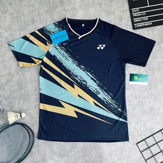 ÁO CẦU LÔNG NAM NỮ XANH YONEX - Siêu thấm hút, co dãn tốt