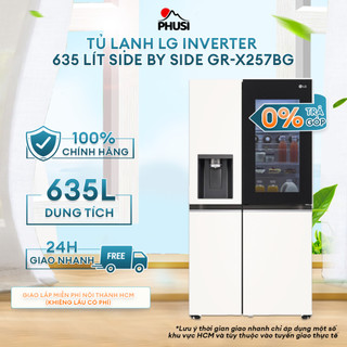 Gr-x257bg tủ lạnh lg inverter 635 lít side by side instaview door-in-door gr-x257bg