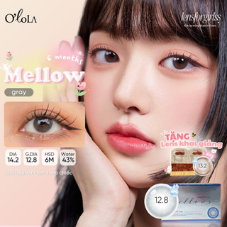 Kính áp tròng xám trong trẻo tự nhiên MELLOW GRAY dành cho mắt nhạy cảm chính hãng OLOLA | Lens cận | LENSFORGIRLSS