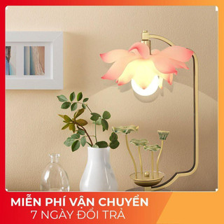 Đèn để bàn trong phòng ngủ, trang trí tap đầu giường, đèn bàn hiện đại, bảo hành 1 năm-hoa sen