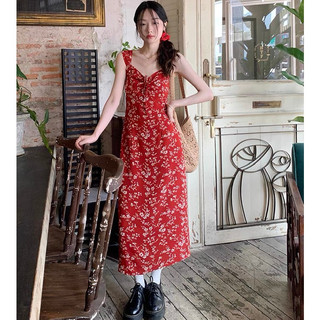 Váy 2 dây bản to hoa nhí dáng dài phong cách CHANGSTORE - V146
