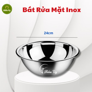 Bát Inox Rửa Mặt Lòng Sâu Size 24cm l Bát inox Lòng Sâu Dùng Trong Spa