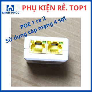 Bộ mở rộng poe 1 ra 2 - poe extander - không cần cấp nguồn - poe repeater