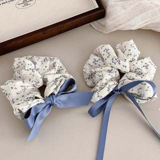 Scrunchies buộc tóc  nhiều họa tiết; tông màu xanh biển nữ Classy tính thanh lịch PK706